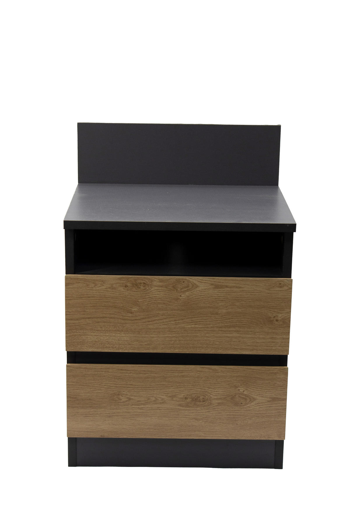 NACHTSCHRANK 39,7/59/32 cm, Anthrazit, Eiche Artisan,  - Anthrazit/Eiche Artisan, Basics, Holzwerkstoff (39,7/59/32cm) - Boxxx
