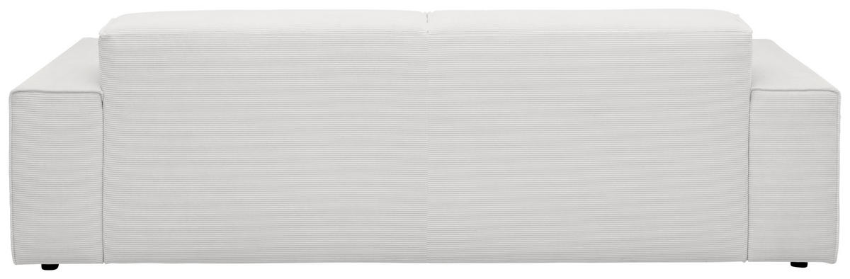 3-SITZER-SOFA in Cord Weiss  - Weiss/Schwarz, Design, Kunststoff/Textil (236/71/101cm) - Pure Home Lifestyle