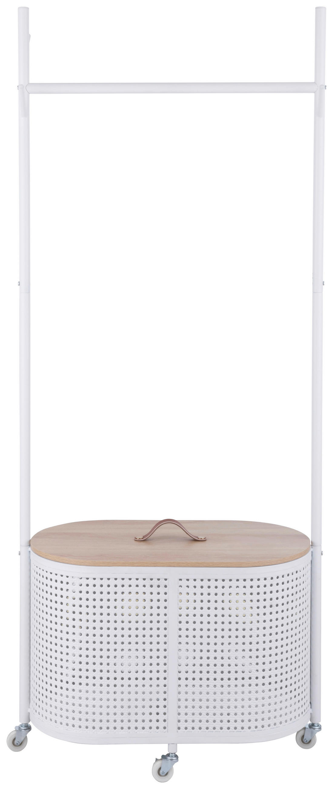 GARDEROBENSTÄNDER in Weiß, Eichefarben 70/174,5/36 cm   - Eichefarben/Weiß, Design, Holzwerkstoff/Kunststoff (70/174,5/36cm) - MID.YOU