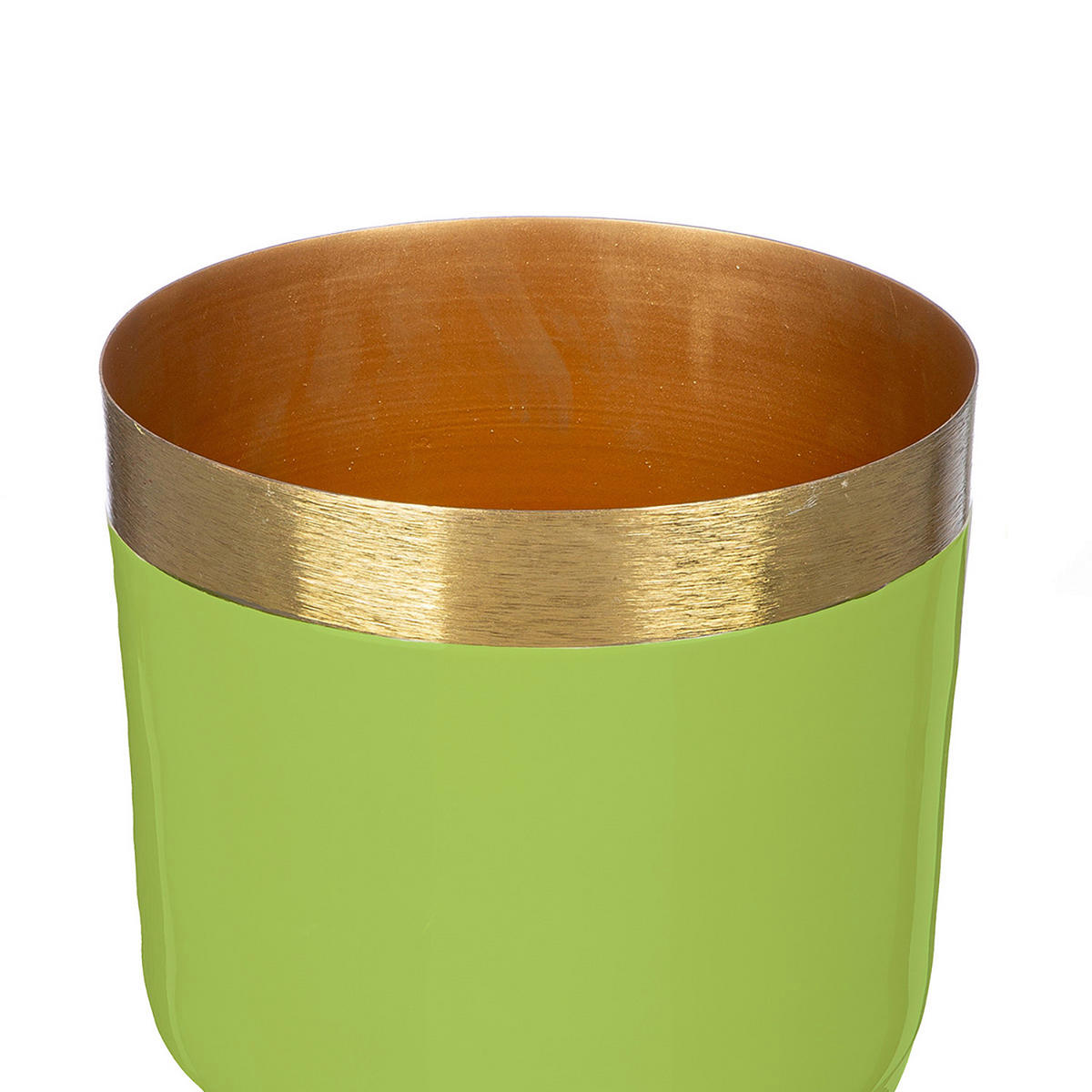 DEKOVASE  - Goldfarben/Hellgrün, LIFESTYLE, Metall (18/31,5cm)