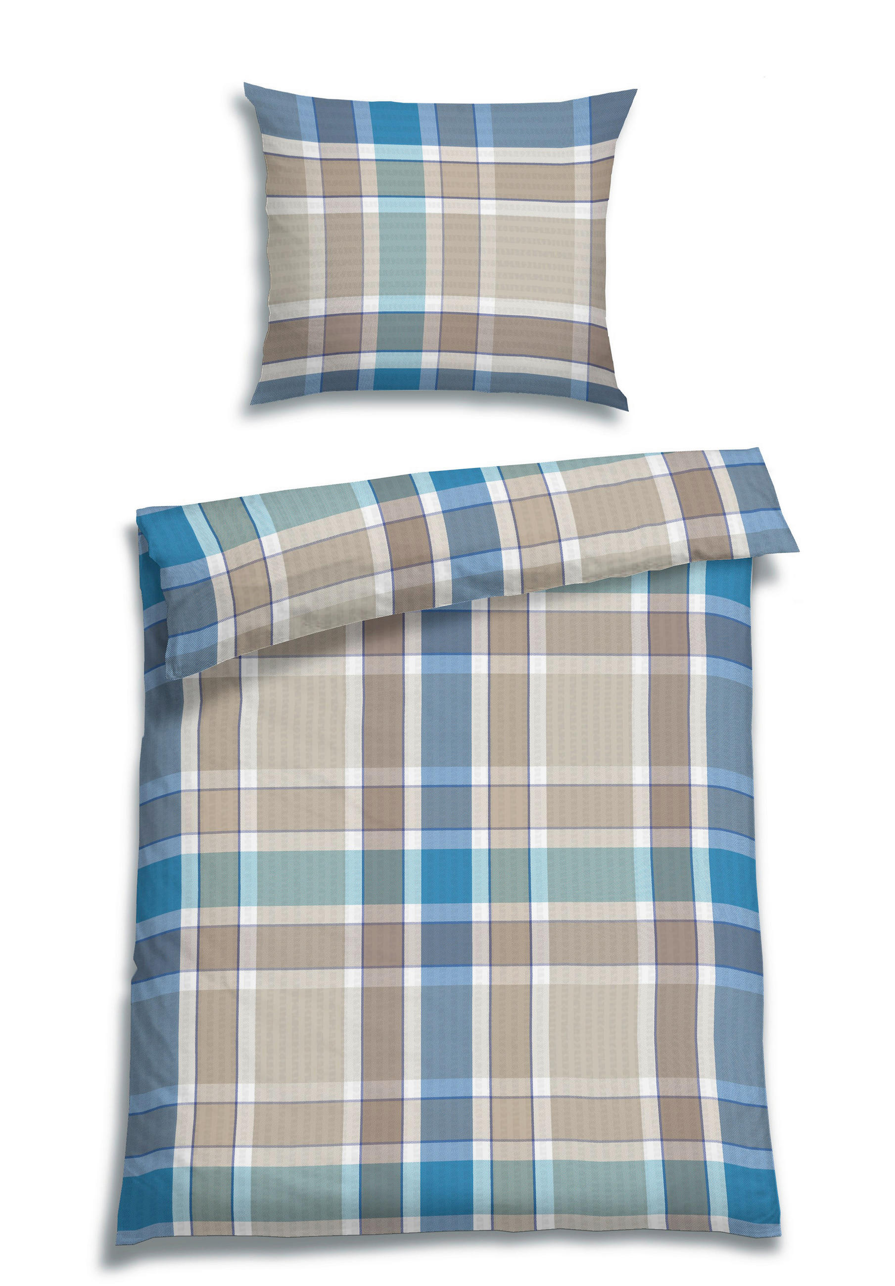 BETTWÄSCHE Seersucker 140/200 cm  - Blau, Design, Textil (140/200cm) - Florella