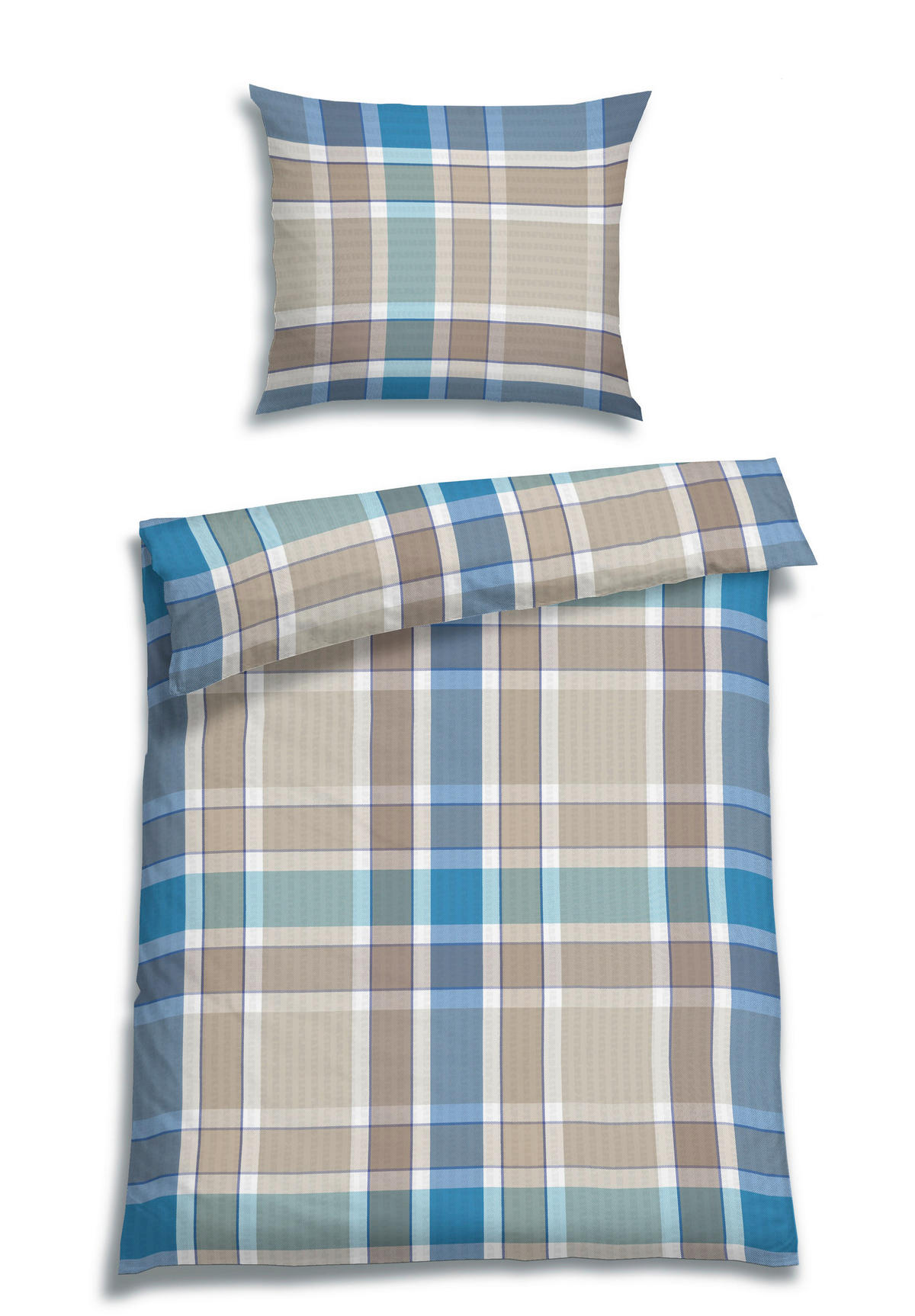 BETTWÄSCHE Seersucker 140/200 cm  - Blau, Design, Textil (140/200cm) - Florella