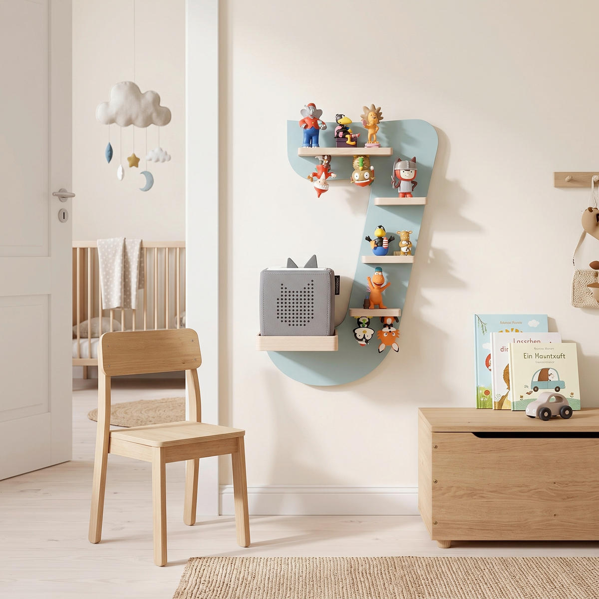 KINDERREGAL  - Grün, Modern, Holzwerkstoff (32/47/19cm) - Livetastic