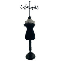 ÉKSZERTARTÓ - fekete/fehér, Lifestyle, faalapú anyag/textil (12/37cm) - Ambia Home