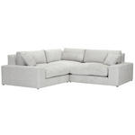 ECKSOFA  Greige Bouclé  - Greige/Schwarz, MODERN, Kunststoff/Textil (255/255cm) - Landscape