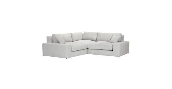 ECKSOFA  Greige Bouclé  - Greige/Schwarz, MODERN, Kunststoff/Textil (255/255cm) - Landscape