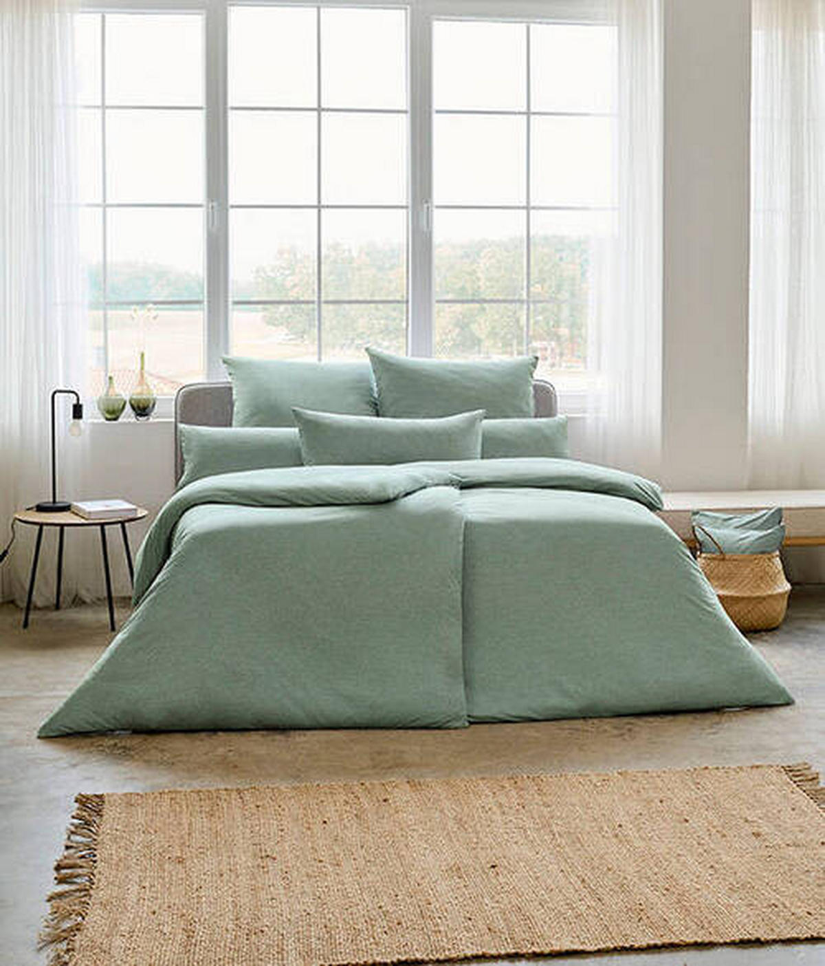 BETTWÄSCHE TAKOMA Interlock-Jersey 135/200 cm  - Mintgrün, Basics, Textil (135/200cm) - Estella