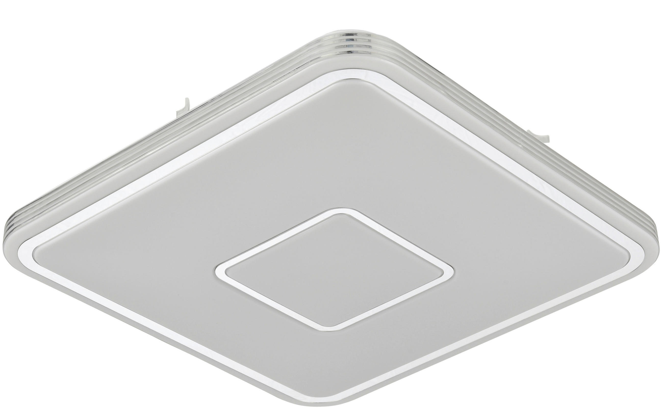 LED-DECKENLEUCHTE 43/43/6,5 cm   - Chromfarben/Weiß, LIFESTYLE, Kunststoff/Metall (43/43/6,5cm) - Novel