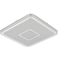 LED-DECKENLEUCHTE 43/43/6,5 cm   - Chromfarben/Weiß, LIFESTYLE, Kunststoff/Metall (43/43/6,5cm) - Novel