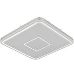 LED-DECKENLEUCHTE 43/43/6,5 cm   - Chromfarben/Weiß, LIFESTYLE, Kunststoff/Metall (43/43/6,5cm) - Novel