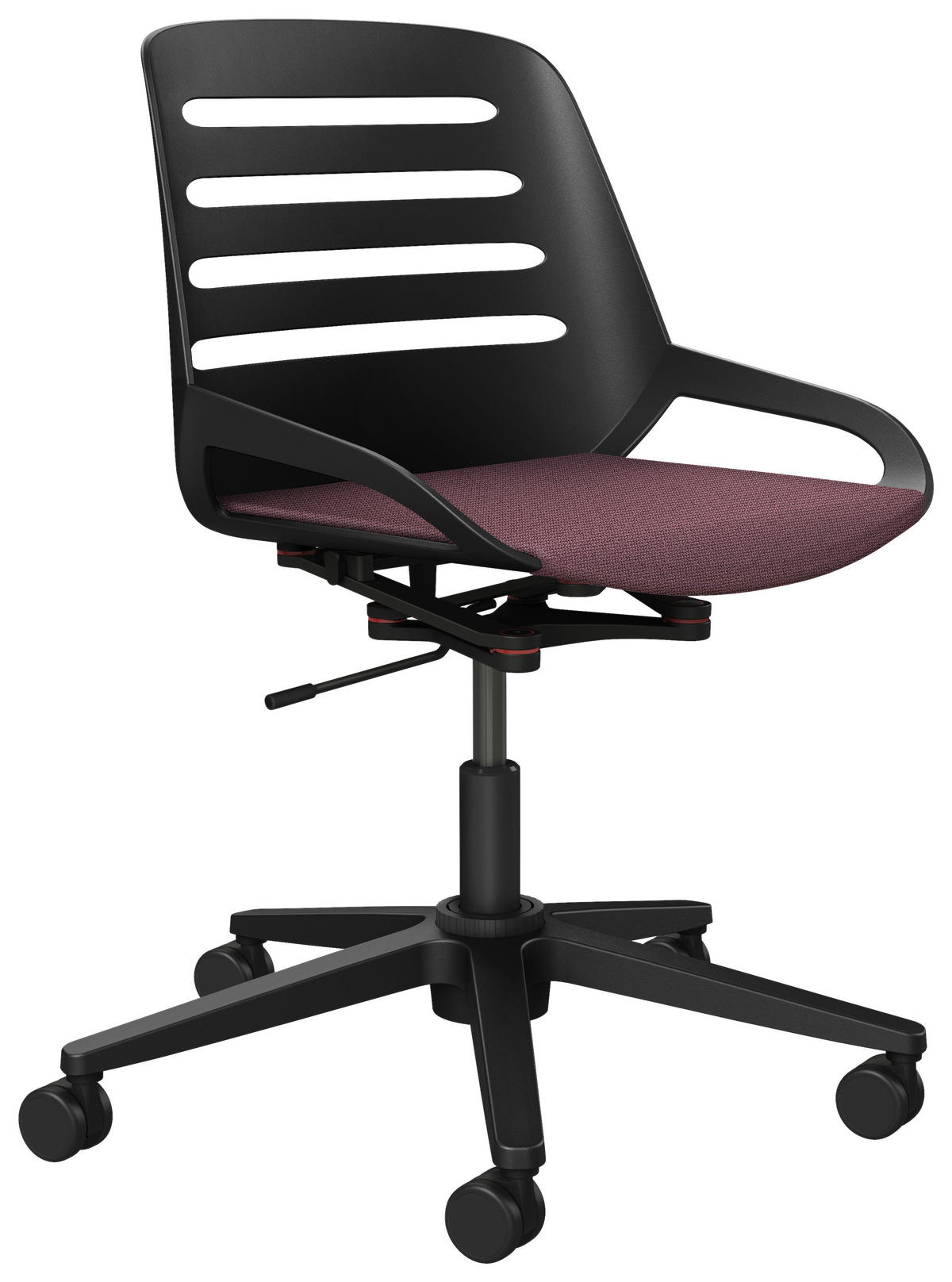 DREHSTUHL  in Lila, Schwarz  - Lila/Schwarz, Design, Kunststoff/Textil (70/68/40cm) - Aeris