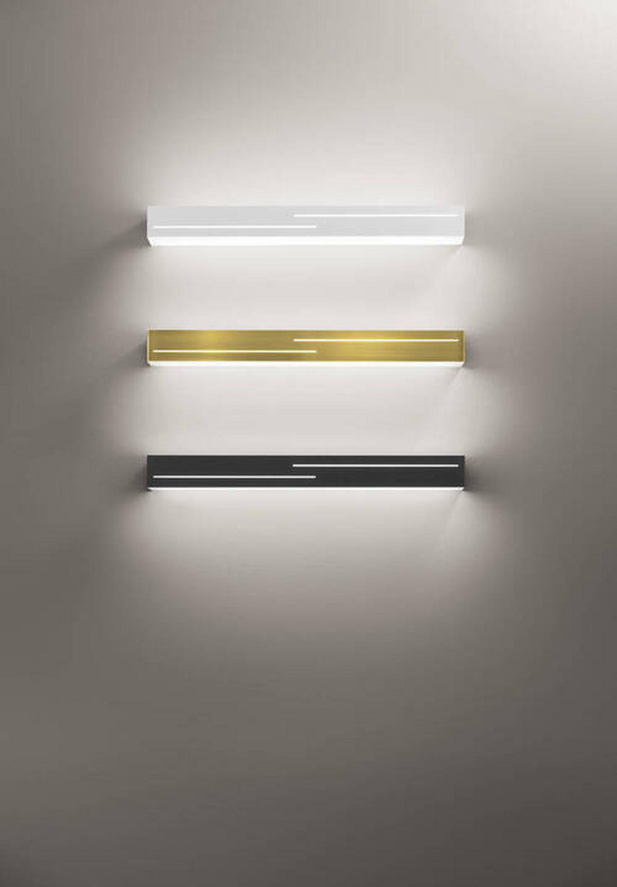 LED-WANDLEUCHTE Banny 50,5/7/5 cm   - Messingfarben, Basics, Kunststoff/Metall (50,5/7/5cm) - Fabas Luce