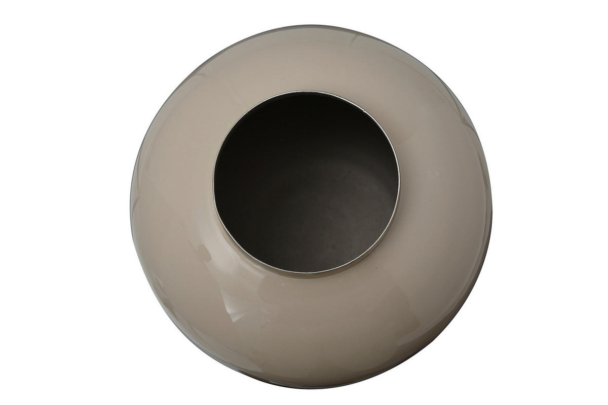 VASE  - Goldfarben/Creme, Trend, Metall (16.5/16.5/20cm) - Kayoom