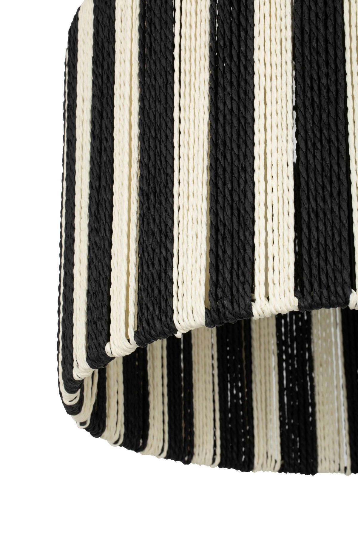 HÄNGELEUCHTE 40/27.5 cm   - Schwarz/Weiß, Design, Papier/Metall (40/27.5cm) - Collet's Monde