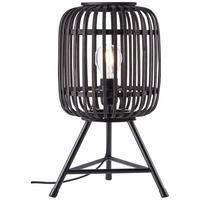 TISCHLEUCHTE - Dunkelbraun/Schwarz, Design, Holz/Metall (30/41cm) - Brilliant