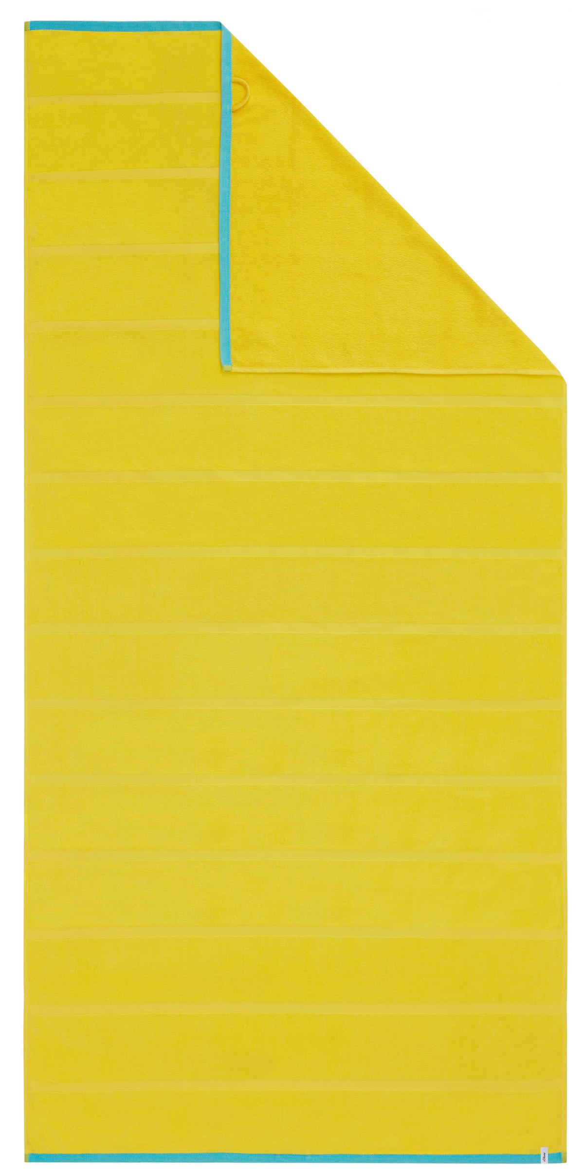STRANDTUCH s.Oliver Türkis, Gelb 90/180 cm  - Türkis/Gelb, Trend, Textil (90/180cm) - S. Oliver
