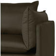 ECKSOFA in Samt Braun  - Schwarz/Braun, Design, Textil/Metall (200/241cm) - Carryhome