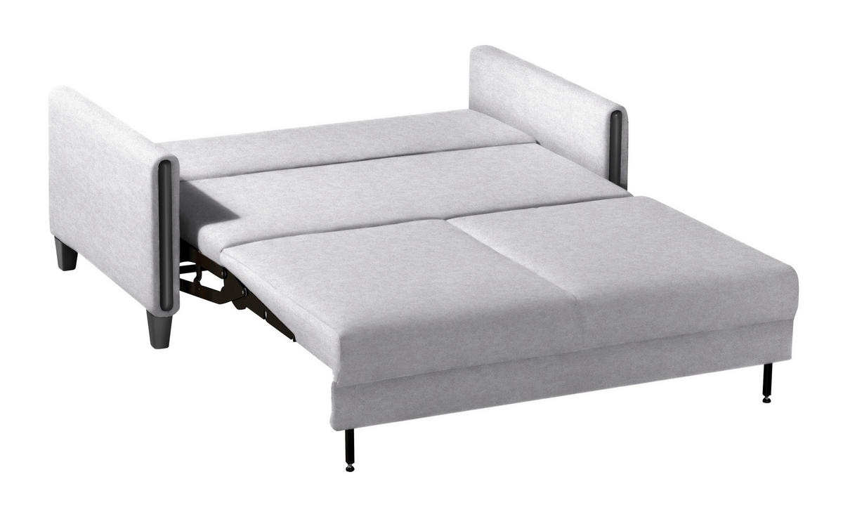 SCHLAFSOFA in Holz, Textil Schwarz, Hellgrau  - Hellgrau/Schwarz, Design, Holz/Textil (174/88/104cm) - Niels Andersson