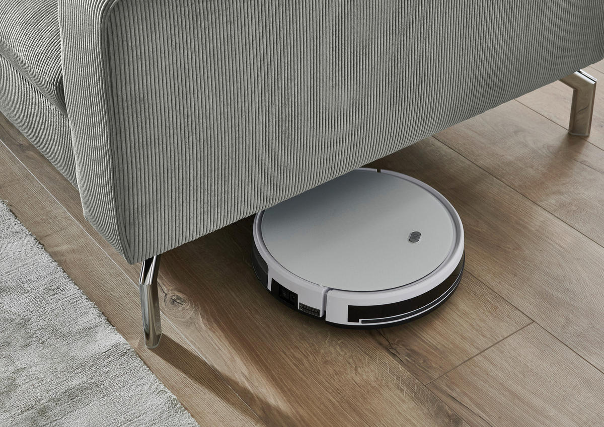 3-SITZER-SOFA Feincord Silberfarben  - Chromfarben/Silberfarben, Design, Textil/Metall (194/87/105cm) - Beldomo Style