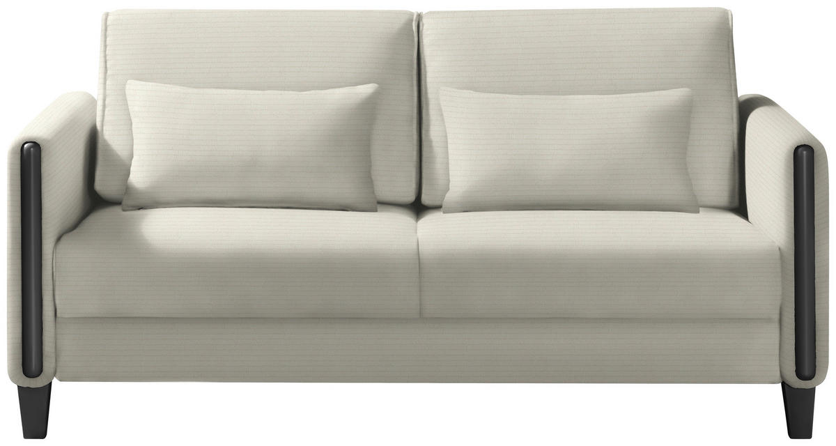 SCHLAFSOFA in Holz, Textil Creme, Schwarz  - Creme/Schwarz, Design, Holz/Textil (174/88/104cm) - Niels Andersson