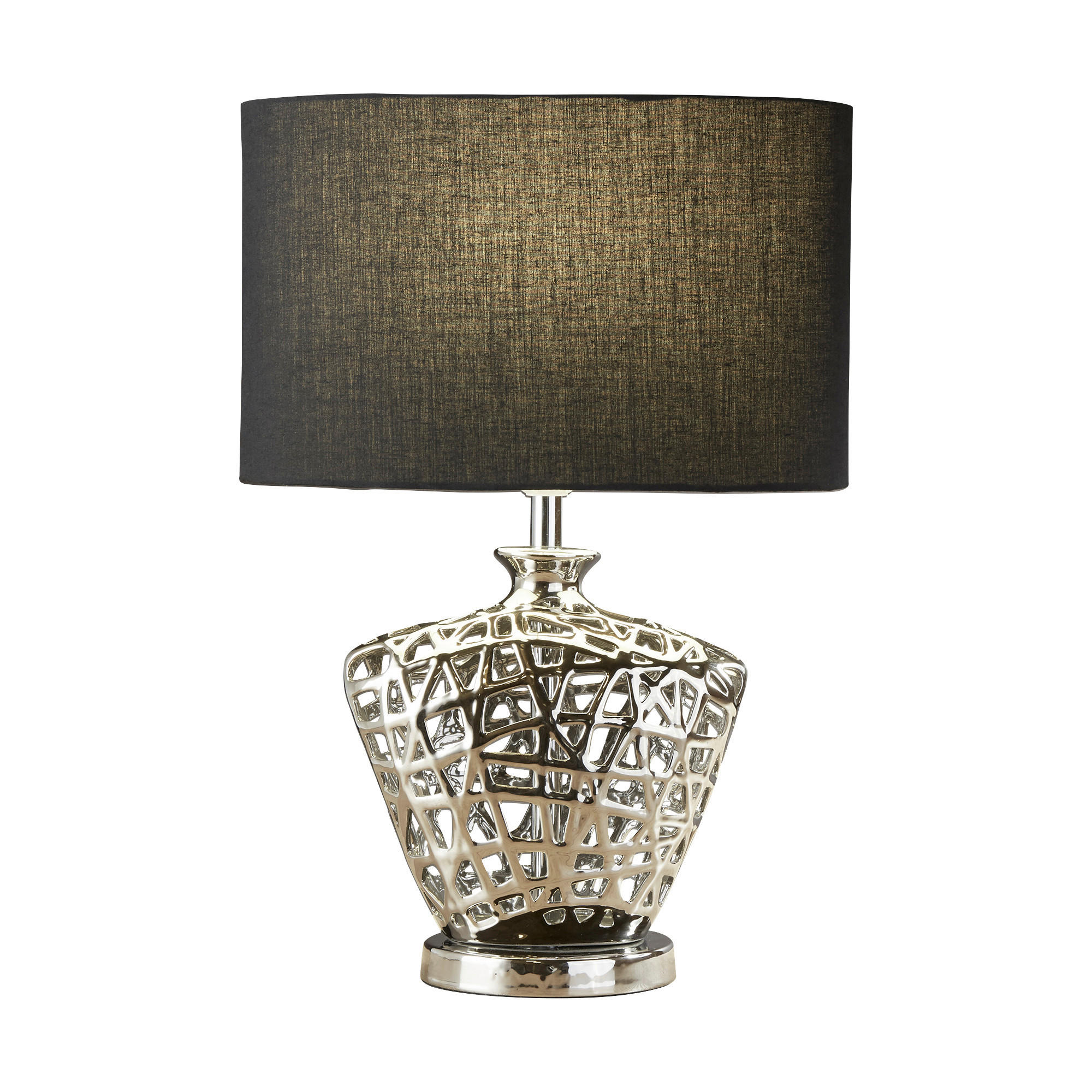 Searchlight Tischleuchte Network Schwarz 17.5x44x30 cm