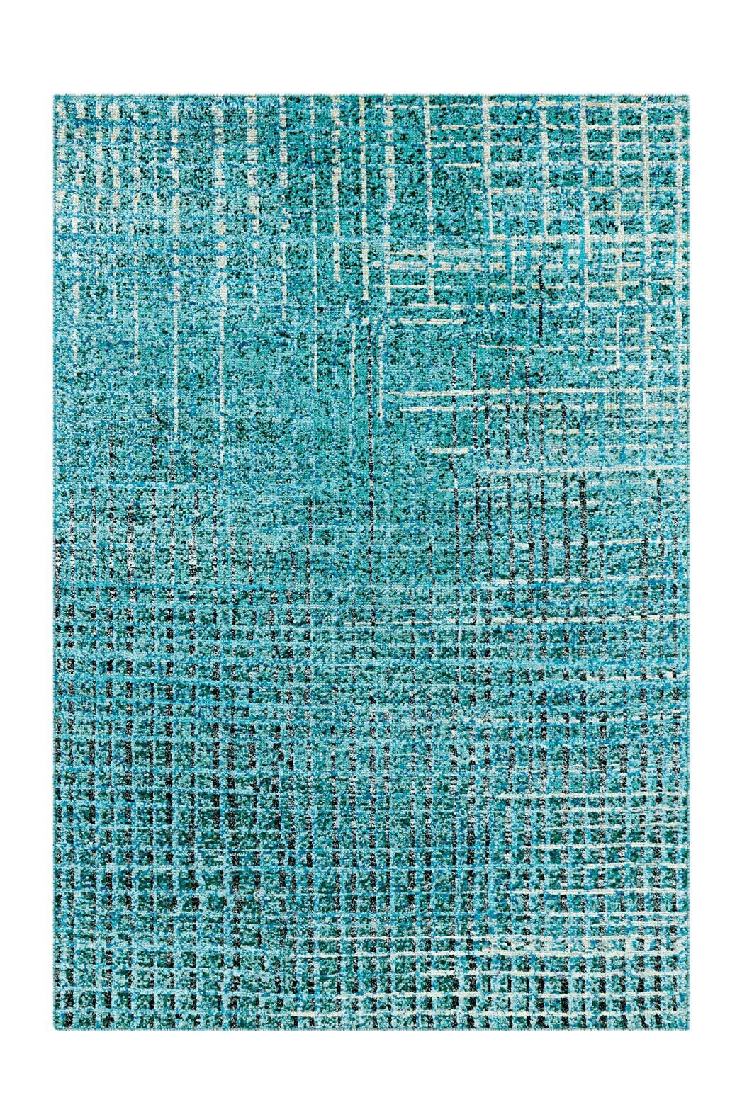 FLACHWEBETEPPICH  Wohnzimmer 170/240 cm Türkis rechteckig  - Türkis, Basics, Textil (170/240cm) - Kayoom