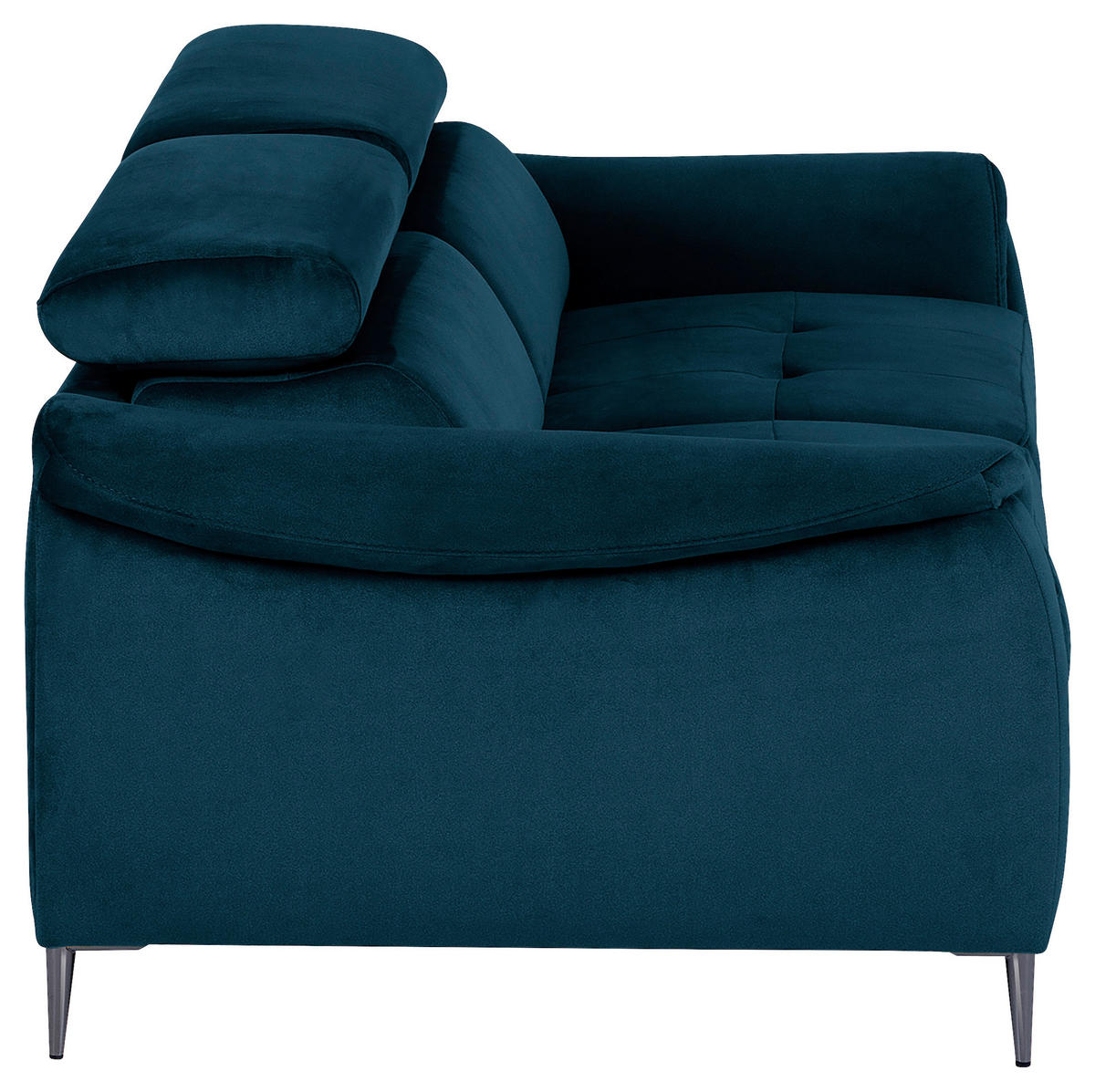 SCHLAFSOFA in Textil Dunkelblau  - Chromfarben/Dunkelblau, Design, Textil/Metall (203/77-98/103cm) - MID.YOU