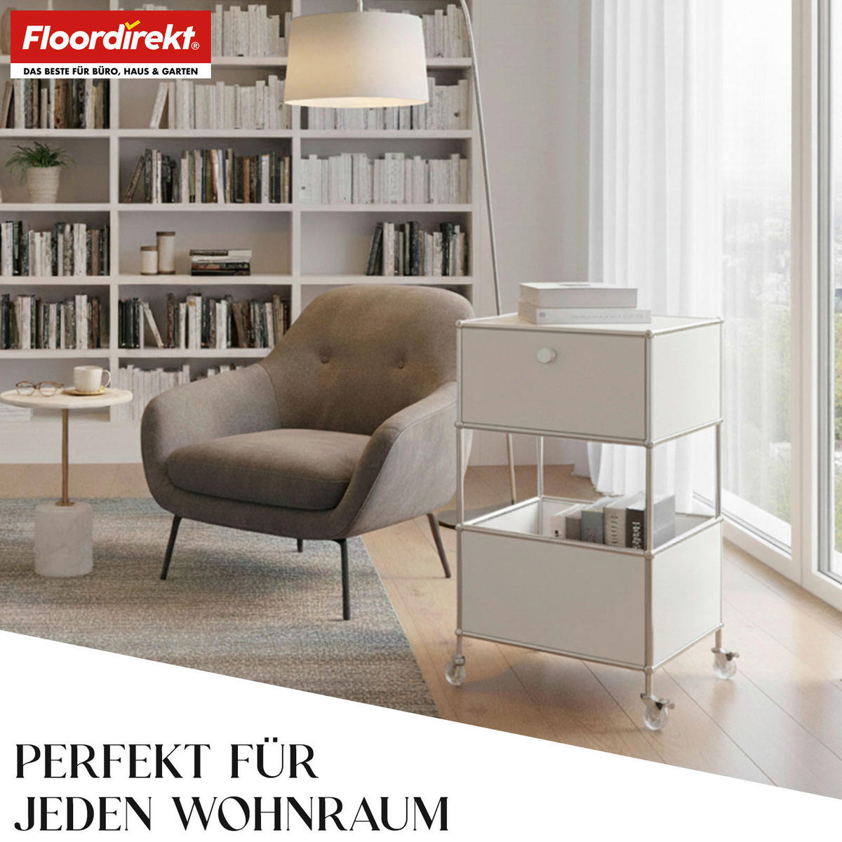 REGAL Weiß  - Weiß, Basics, Metall (40/69/40cm) - Floordirekt