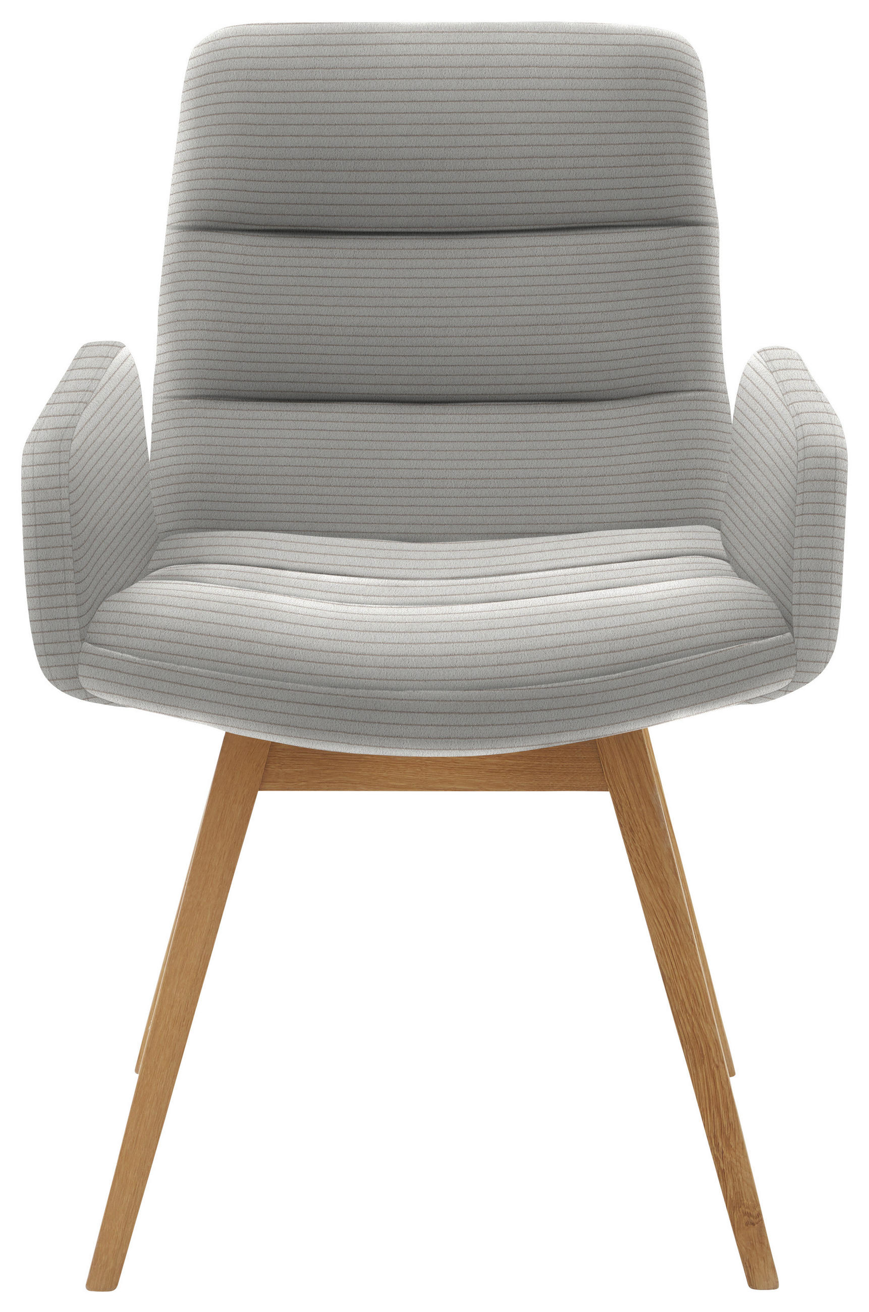 ARMLEHNSTUHL in Cord - Greige/Naturfarben, Design, Holz/Textil (61/88/66cm) - Dieter Knoll