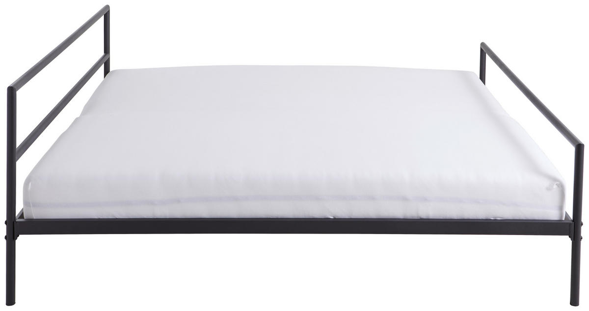 METALLBETT 180/200 cm  in Schwarz  - Schwarz, Design, Metall (180/200cm) - Livetastic