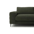 ECKSOFA  in Flachgewebe Dunkelgrün  253/177 cm  - Dunkelgrün/Schwarz, Design, Textil/Metall (253/177cm) - Dieter Knoll