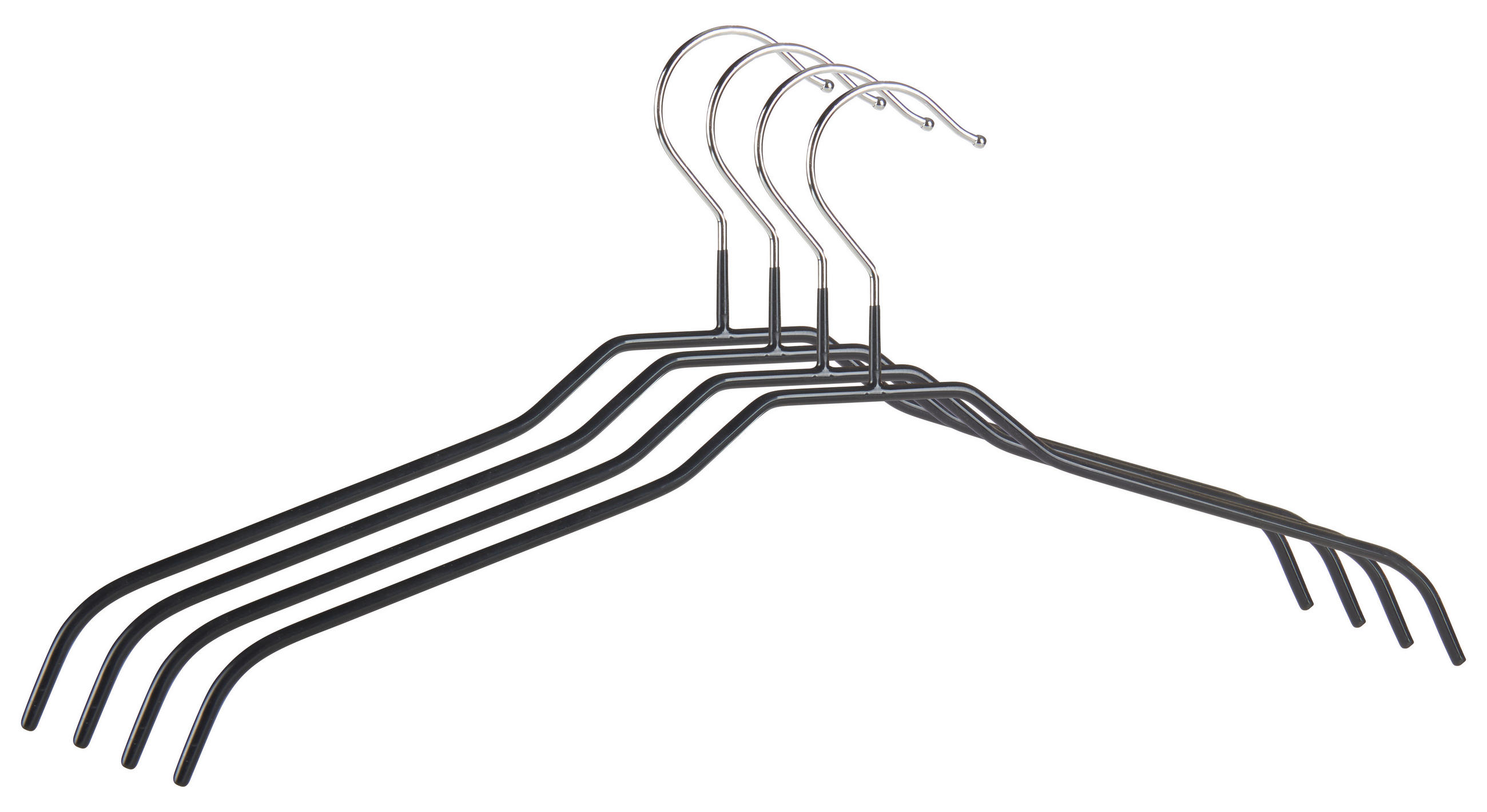 SADA RAMÍNEK 4 ks - černá, Basics, kov (41cm) - Homeware