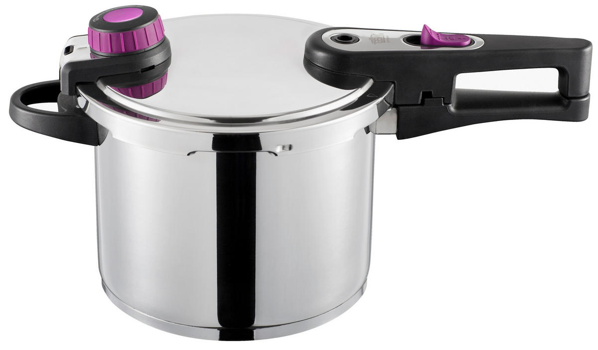 SCHNELLKOCHTOPF  SYSTEM PLUS 6 l 22 cm  - Edelstahlfarben, Basics, Metall (22cm) - GSW