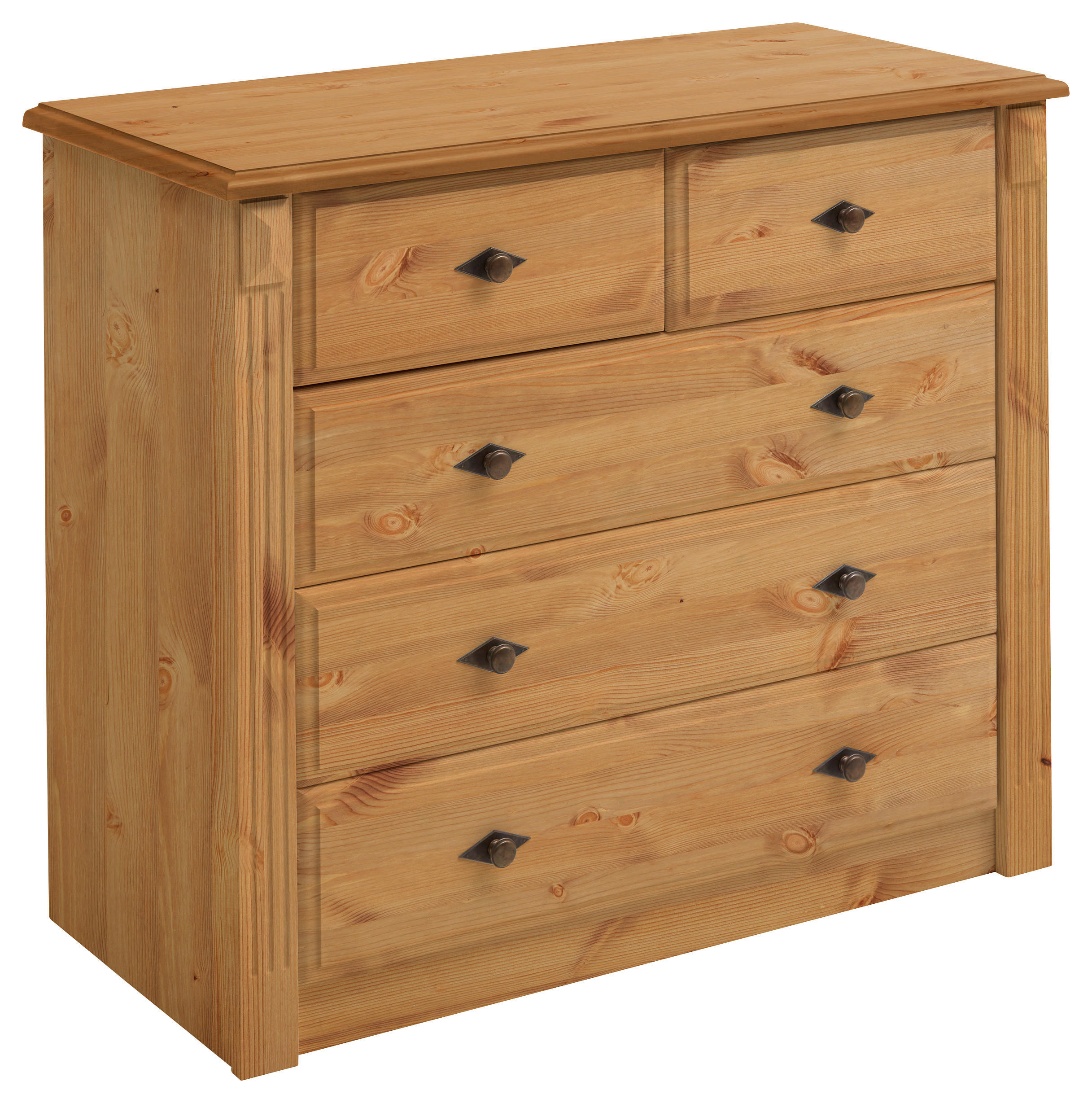 KOMMODE  in 101/87/48 cm  - Laugenfarbig/Kupferfarben, ROMANTIK / LANDHAUS, Holz/Metall (101/87/48cm) - Boxxx