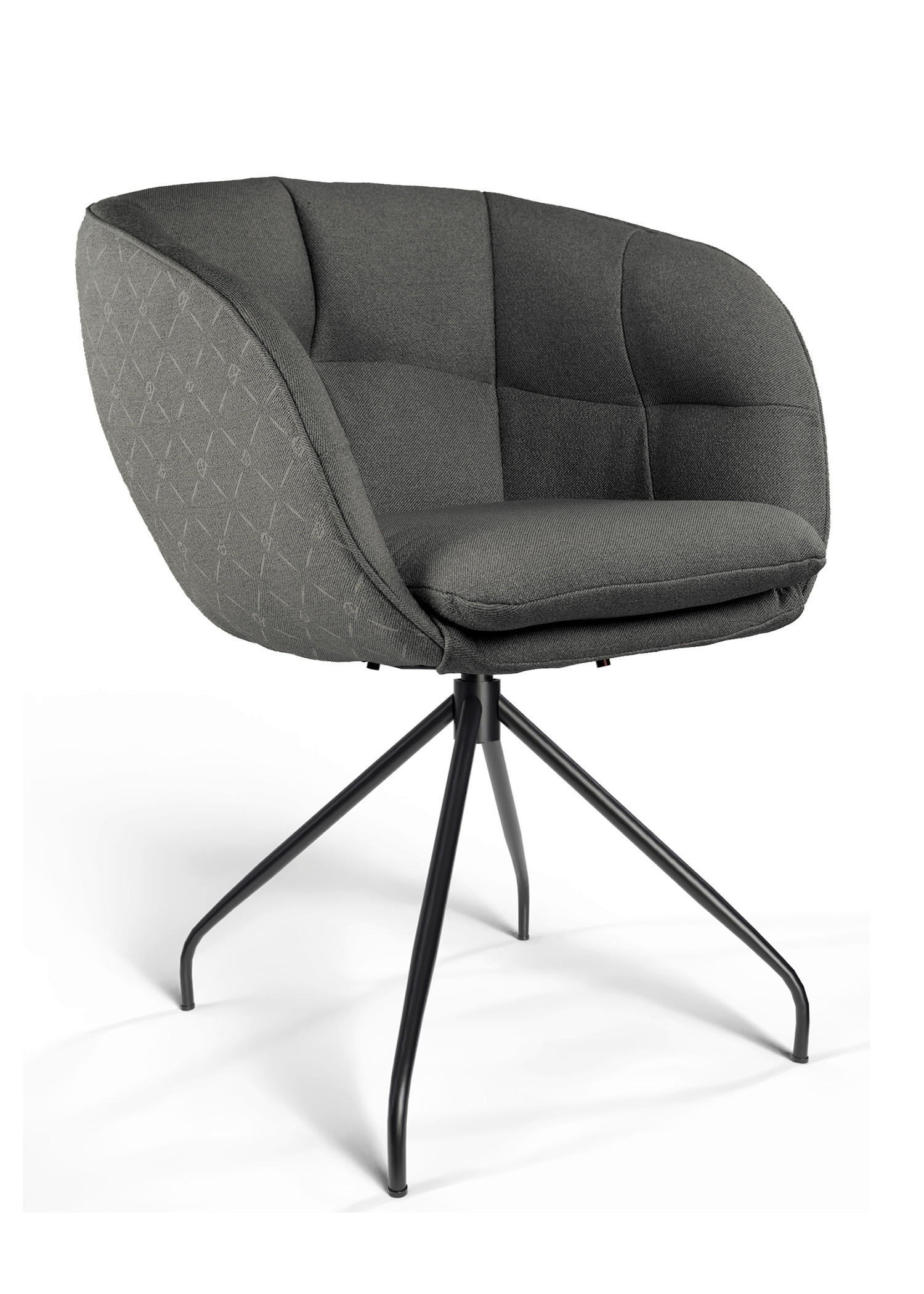 Dieter Knoll Armlehnstuhl Graphit 62x81x63 cm