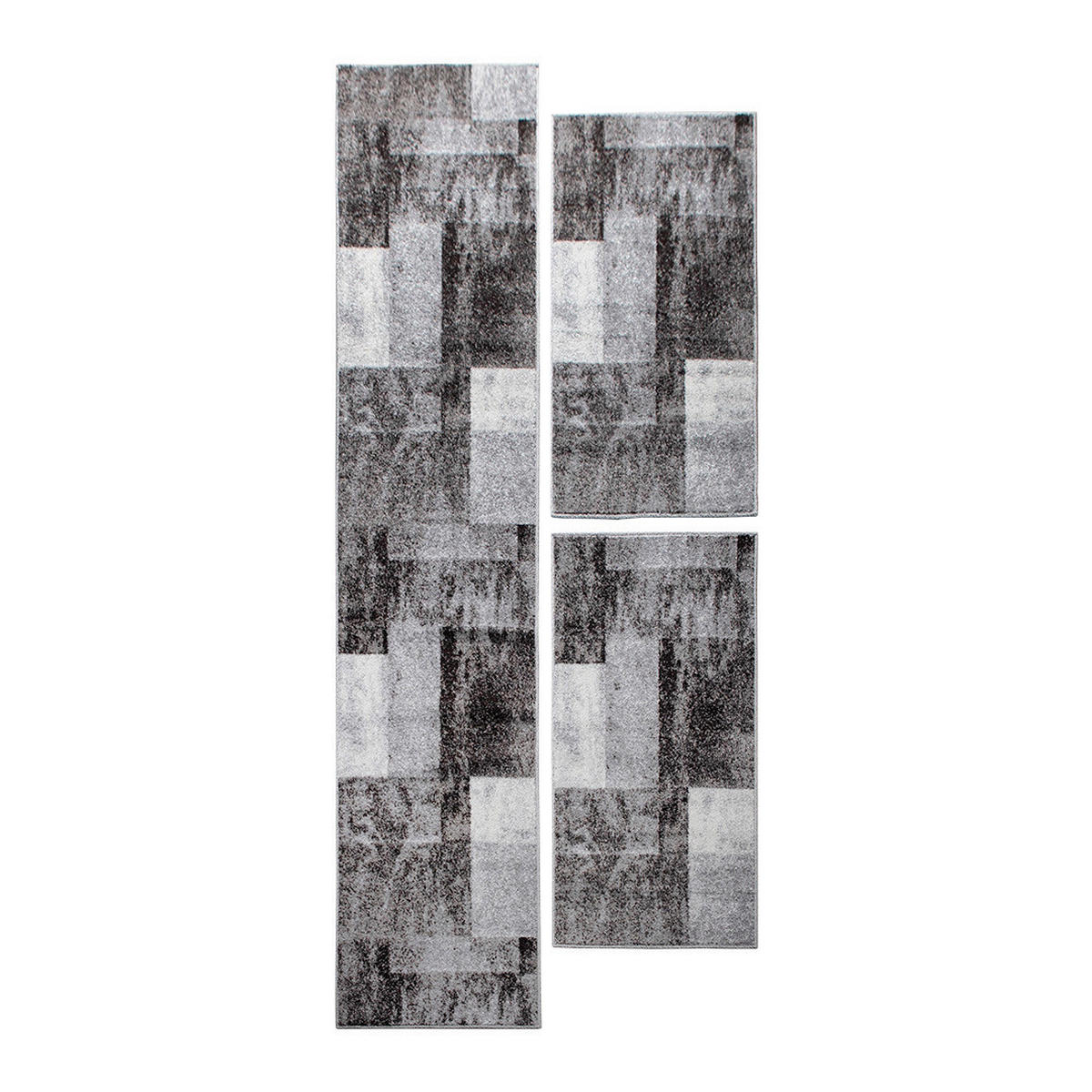 LÄUFER 67/620 cm Phoenix 3er Set  - Anthrazit/Grau, Design, Kunststoff/Textil (67/620cm) - Novel