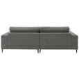 ECKSOFA  in Flachgewebe Hellgrau  253/177 cm  - Hellgrau/Schwarz, Design, Textil/Metall (253/177cm) - Dieter Knoll
