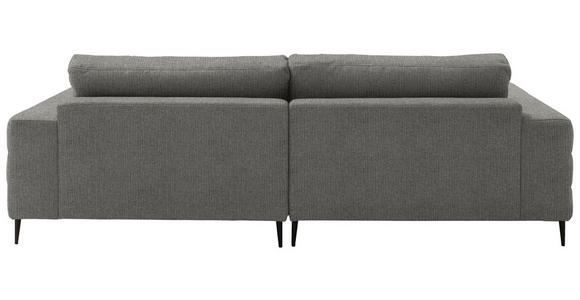 ECKSOFA  in Flachgewebe Hellgrau  253/177 cm  - Hellgrau/Schwarz, Design, Textil/Metall (253/177cm) - Dieter Knoll
