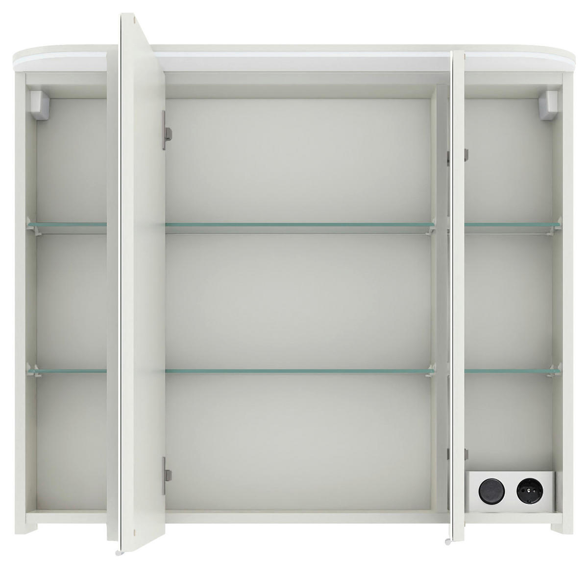 SPIEGELSCHRANK 85,2/72,3/17 cm  - Chromfarben/Weiß, KONVENTIONELL, Glas/Holzwerkstoff (85,2/72,3/17cm) - Pelipal