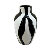 VÁZA, keramika, 30 cm - bílá/černá, Trend, keramika (18/30cm) - Ambia Home