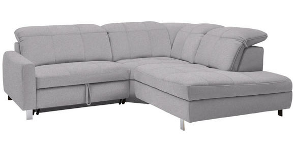WOHNLANDSCHAFT in Textil Silberfarben - Chromfarben/Silberfarben, Design, Textil/Metall (251/221cm) - Dieter Knoll
