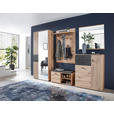 GARDEROBE 6-teilig in 282/202/38 cm - Schwarz/Eiche Artisan, Design, Holzwerkstoff/Textil (282/202/38cm) - Voleo