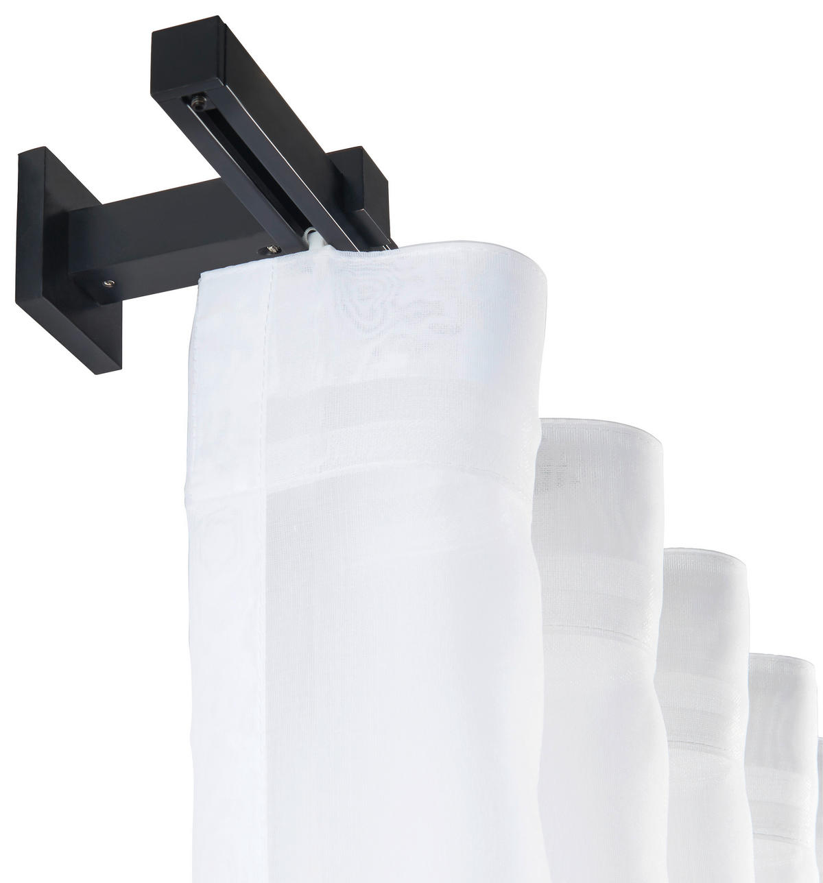 TYČ NA ZÁVĚSY A PŘÍSLUŠENSTVÍ  160 cm - černá, Design, kov (160cm) - Homeware