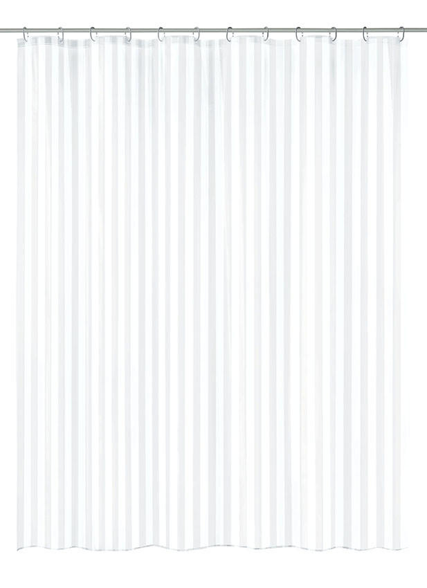 ZAVESA ZA TUŠIRANJE  prozirna, bela  - prozirna/bela, Konvencionalno, plastika (180/200cm) - Kleine Wolke