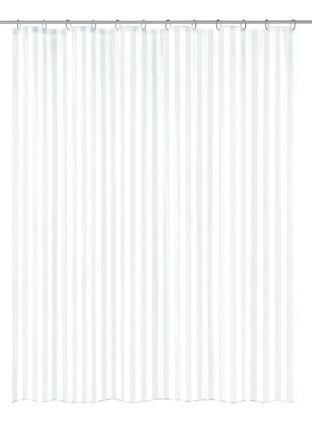 ZAVJESA ZA TUŠ NOA  prozirno, bijela  NOA  - bijela/prozirno, Konvencionalno, plastika (180/200cm) - Kleine Wolke