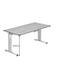 SCHREIBTISCH - Silberfarben/Ahornfarben, KONVENTIONELL, Holzwerkstoff/Metall (160/65-85/80cm) SCHREIBTISCH - Silberfarben/Ahornfarben, KONVENTIONELL, Holzwerkstoff/Metall (160/65-85/80cm)