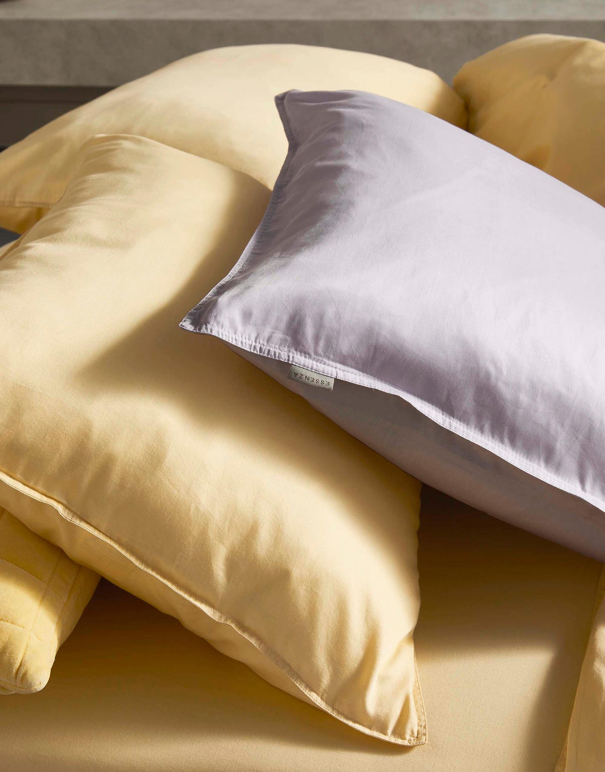BETTWÄSCHE MINTE Satin 135/200 cm  - Gelb, Basics, Textil (135/200cm) - Essenza
