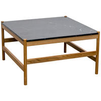 DOHÁNYZÓASZTAL fa, kő   - natúr/fekete, Modern, kő/fa (80/45/80cm) - MID.YOU
