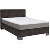 BOXSPRINGBETT 120/200 cm  Graubraun  - Graubraun/Graphitfarben, Design, Holz/Textil (120/200cm) - Hom`in