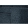 ECKSOFA in Webstoff Blau  205/280 cm  - Blau/Schwarz, Design, Textil/Metall (205/280cm) - Xora